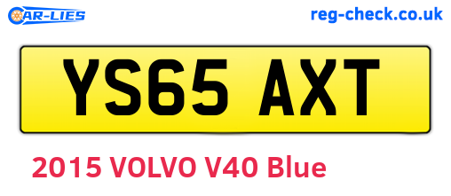 YS65AXT are the vehicle registration plates.