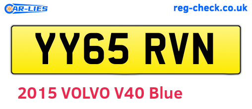 YY65RVN are the vehicle registration plates.