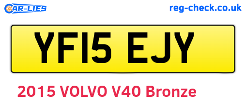 YF15EJY are the vehicle registration plates.