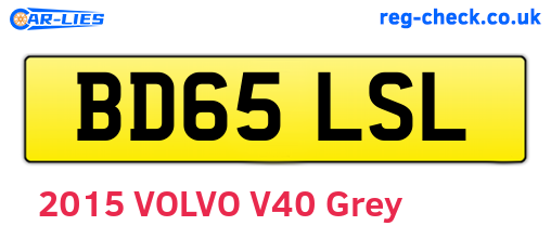 BD65LSL are the vehicle registration plates.