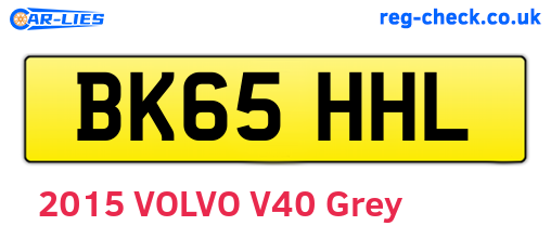 BK65HHL are the vehicle registration plates.