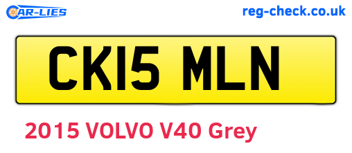 CK15MLN are the vehicle registration plates.