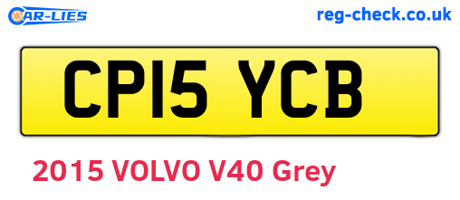 CP15YCB are the vehicle registration plates.