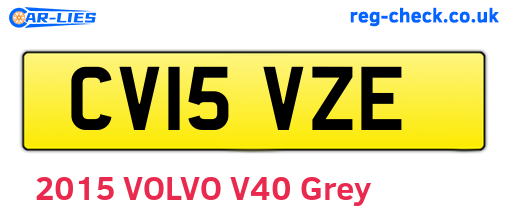 CV15VZE are the vehicle registration plates.