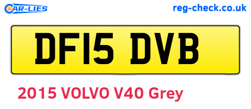 DF15DVB are the vehicle registration plates.