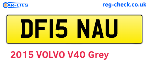 DF15NAU are the vehicle registration plates.