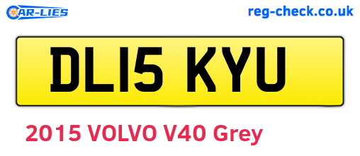 DL15KYU are the vehicle registration plates.