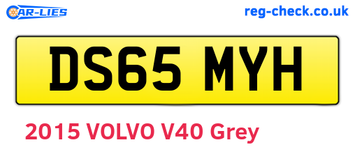 DS65MYH are the vehicle registration plates.