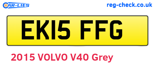 EK15FFG are the vehicle registration plates.