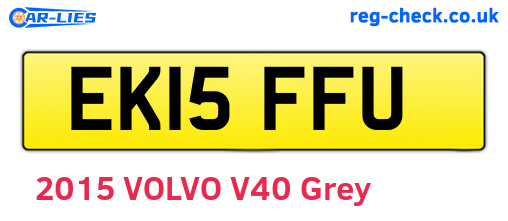 EK15FFU are the vehicle registration plates.