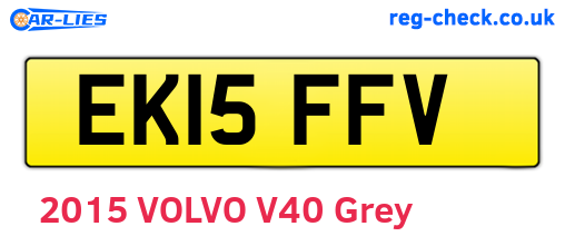 EK15FFV are the vehicle registration plates.
