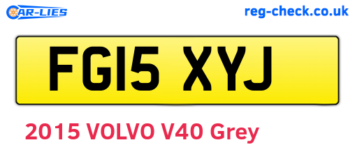 FG15XYJ are the vehicle registration plates.