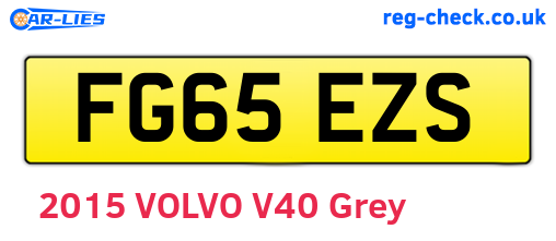 FG65EZS are the vehicle registration plates.
