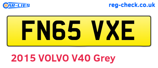FN65VXE are the vehicle registration plates.