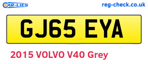 GJ65EYA are the vehicle registration plates.