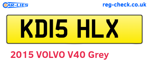 KD15HLX are the vehicle registration plates.