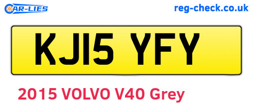 KJ15YFY are the vehicle registration plates.