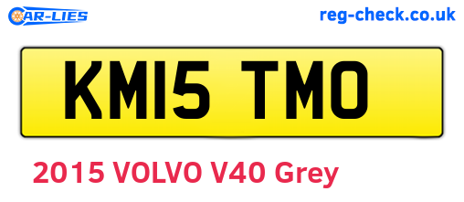 KM15TMO are the vehicle registration plates.