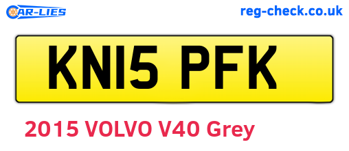 KN15PFK are the vehicle registration plates.