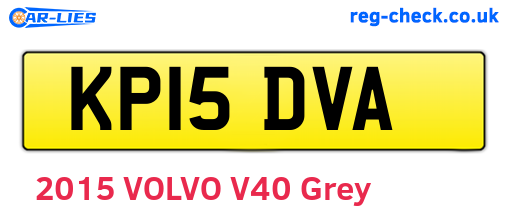 KP15DVA are the vehicle registration plates.
