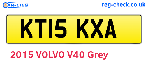 KT15KXA are the vehicle registration plates.