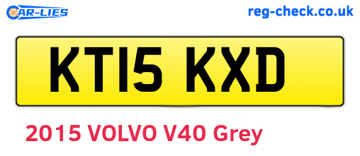 KT15KXD are the vehicle registration plates.