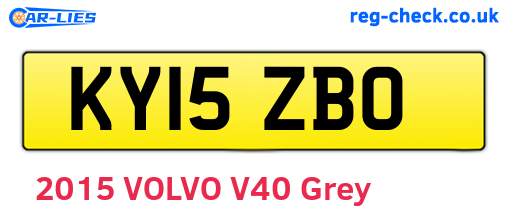 KY15ZBO are the vehicle registration plates.