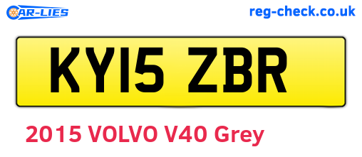 KY15ZBR are the vehicle registration plates.