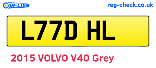 L77DHL are the vehicle registration plates.