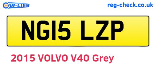 NG15LZP are the vehicle registration plates.