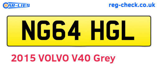 NG64HGL are the vehicle registration plates.