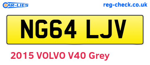 NG64LJV are the vehicle registration plates.