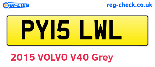 PY15LWL are the vehicle registration plates.