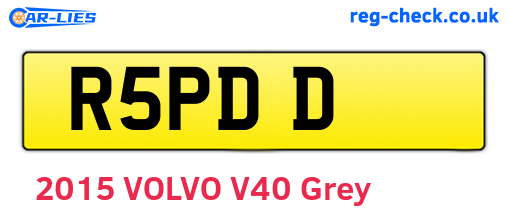R5PDD are the vehicle registration plates.