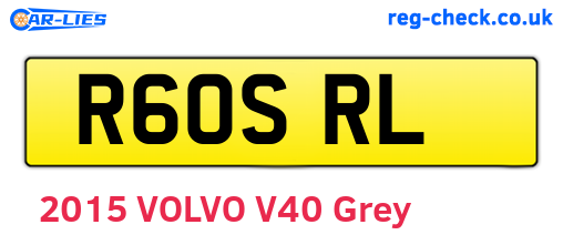 R60SRL are the vehicle registration plates.
