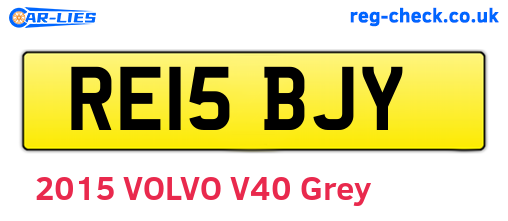 RE15BJY are the vehicle registration plates.