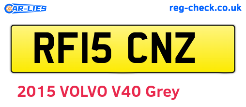 RF15CNZ are the vehicle registration plates.