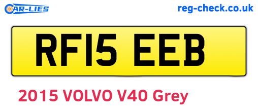 RF15EEB are the vehicle registration plates.