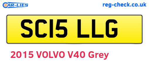 SC15LLG are the vehicle registration plates.