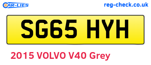 SG65HYH are the vehicle registration plates.