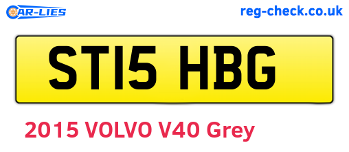 ST15HBG are the vehicle registration plates.