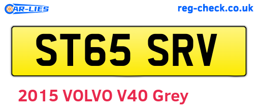 ST65SRV are the vehicle registration plates.
