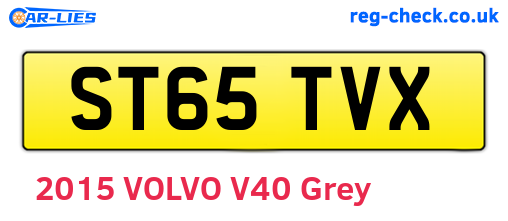 ST65TVX are the vehicle registration plates.