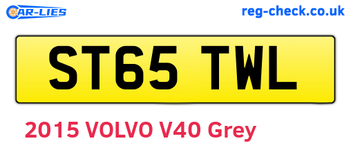 ST65TWL are the vehicle registration plates.