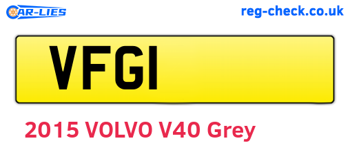VFG1 are the vehicle registration plates.