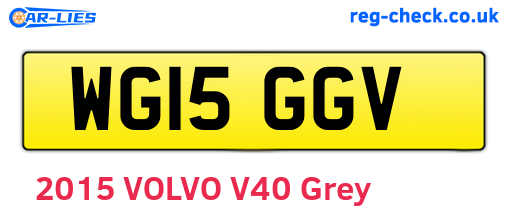 WG15GGV are the vehicle registration plates.