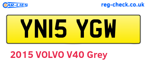 YN15YGW are the vehicle registration plates.