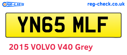 YN65MLF are the vehicle registration plates.