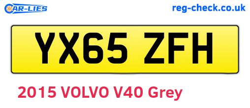 YX65ZFH are the vehicle registration plates.