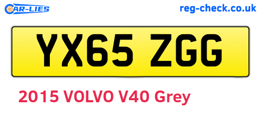 YX65ZGG are the vehicle registration plates.